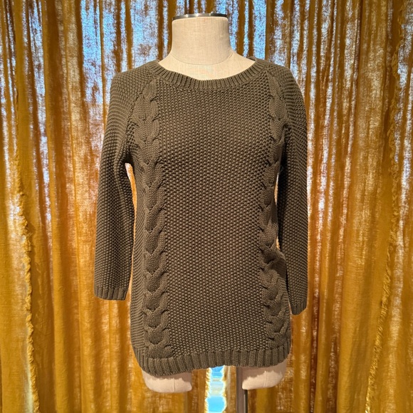 Cynthia Rowley Sweaters - Cynthia Rowley green cable-knit sweater top